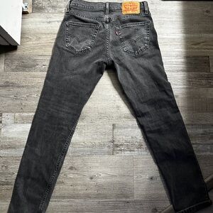 Levi's Men's Black/Charcoal 511 Straight Slim Fit Jeans